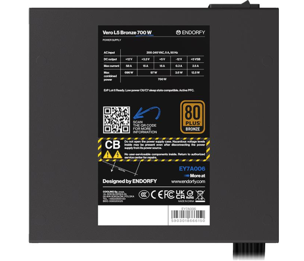 ENDORFY Vero L5 700W 80 Plus Bronze - 1120921 - zdjęcie 8